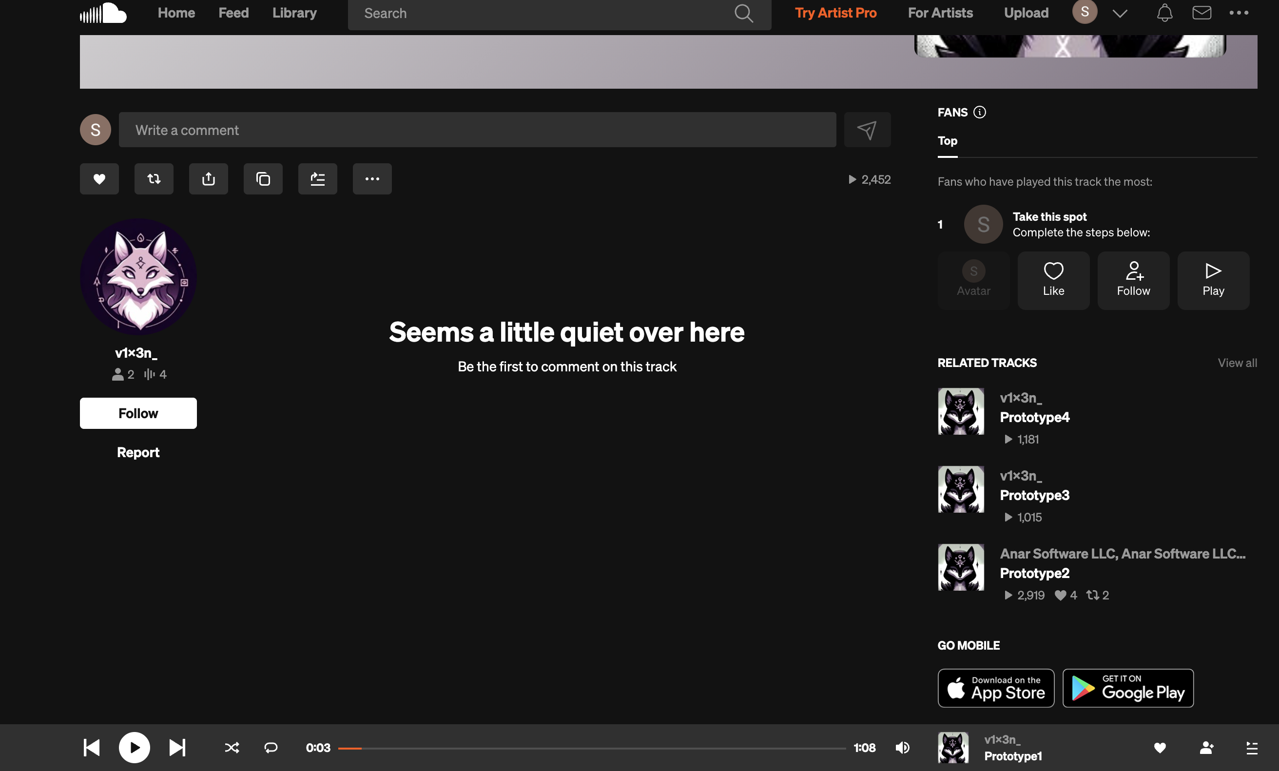 SoundCloud track prototype2