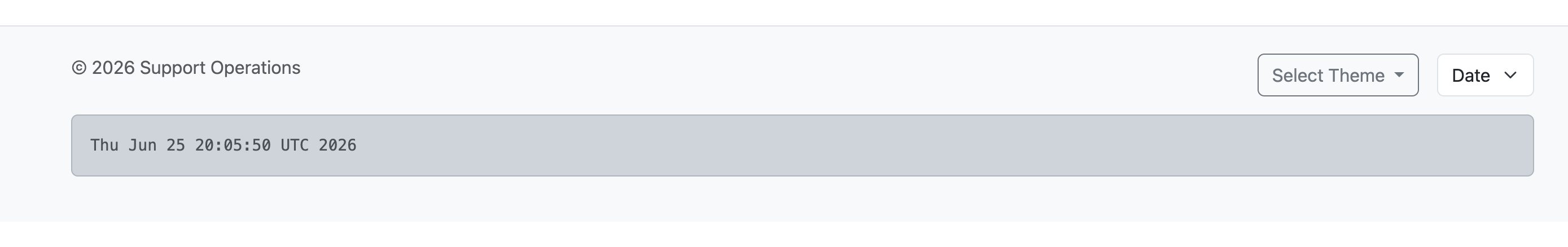 Date/Time dropdown on the admin API page